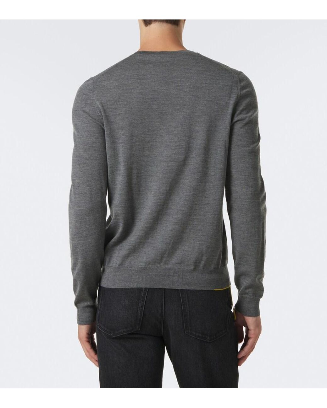 Fendi Gray Wool Sweater for men