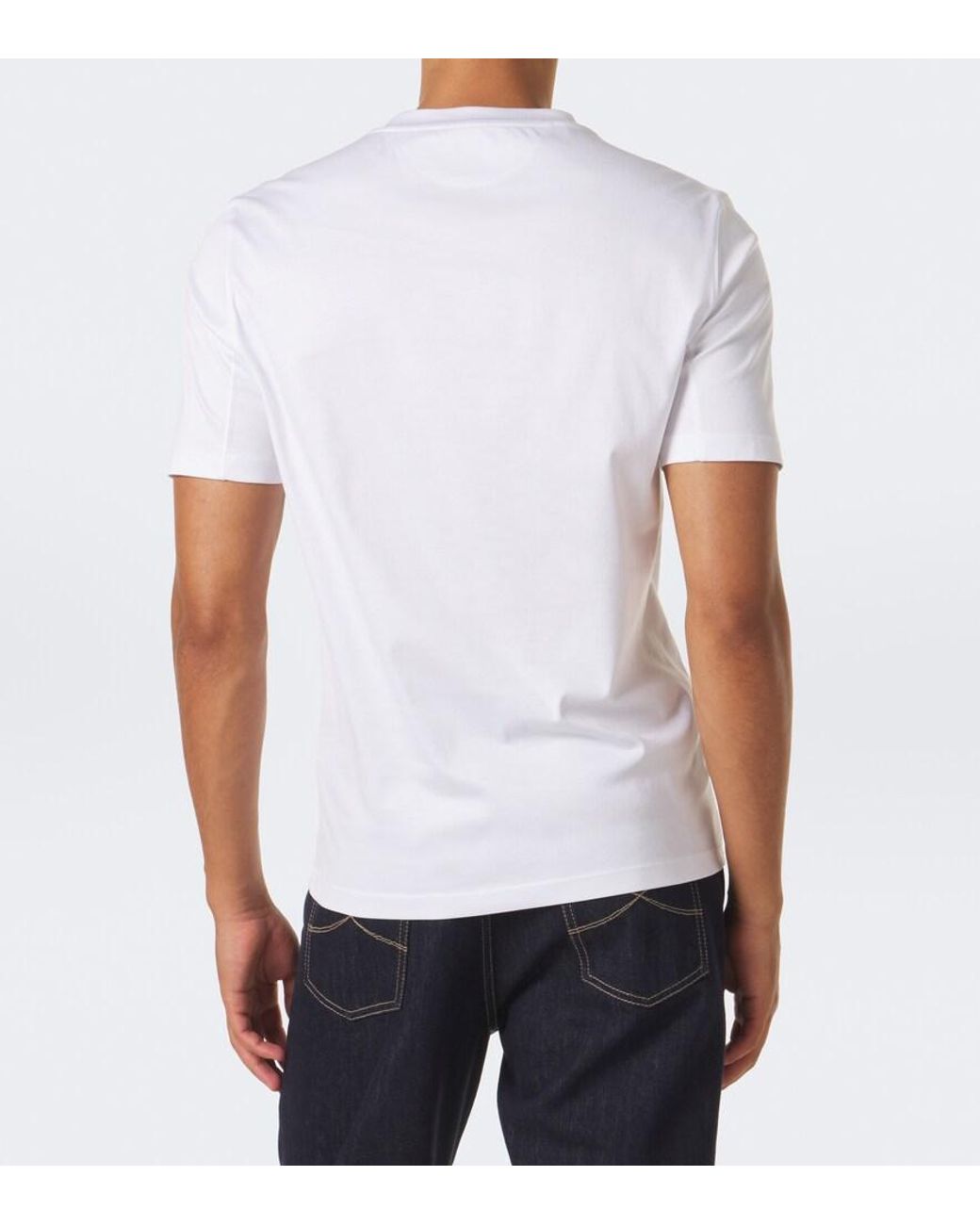 Brunello Cucinelli White Cotton Jersey T-Shirt for men