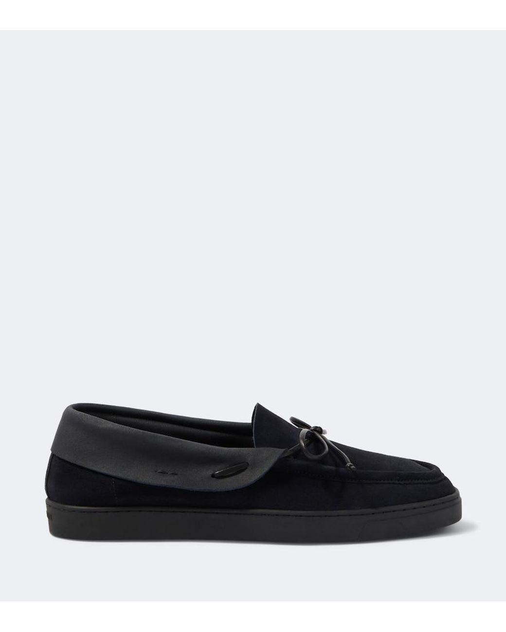 Giorgio Armani Black Suede Loafers for men