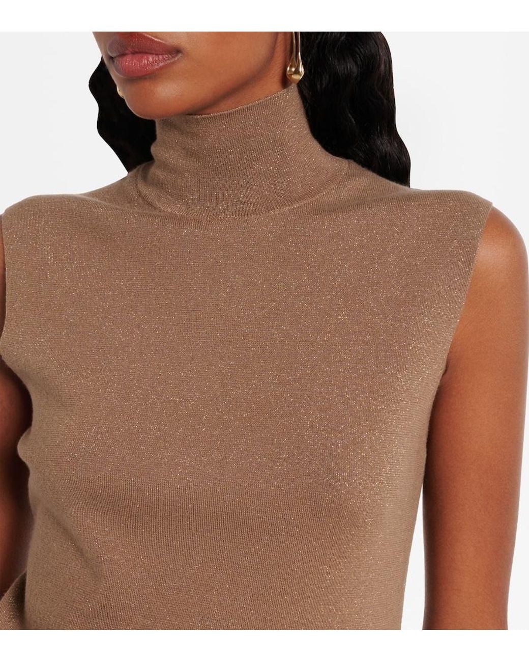 Loro Piana Brown Luciole Cashmere-Blend Sweater Vest