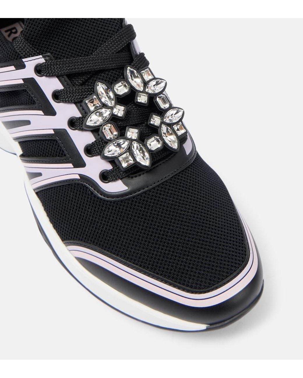 Roger Vivier Black Viv Run Mesh Sneakers