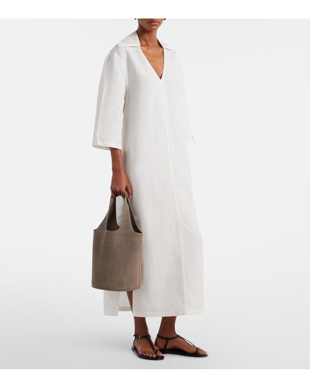 A.Emery Brown Wren Medium Suede Bucket Bag