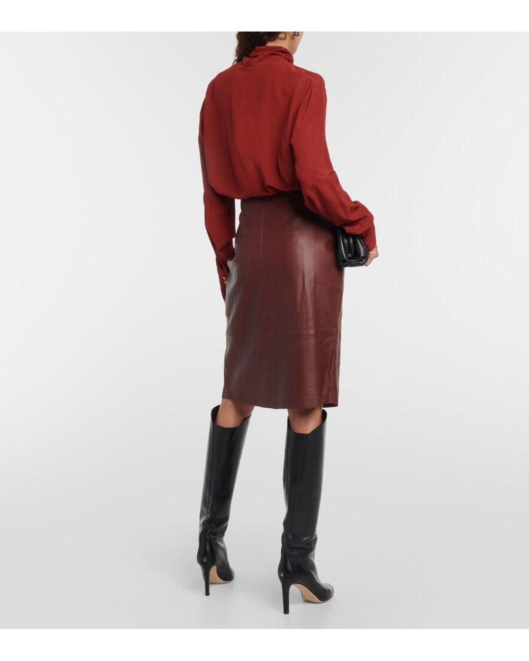 Vince Brown Bleistiftrock Aus Leder