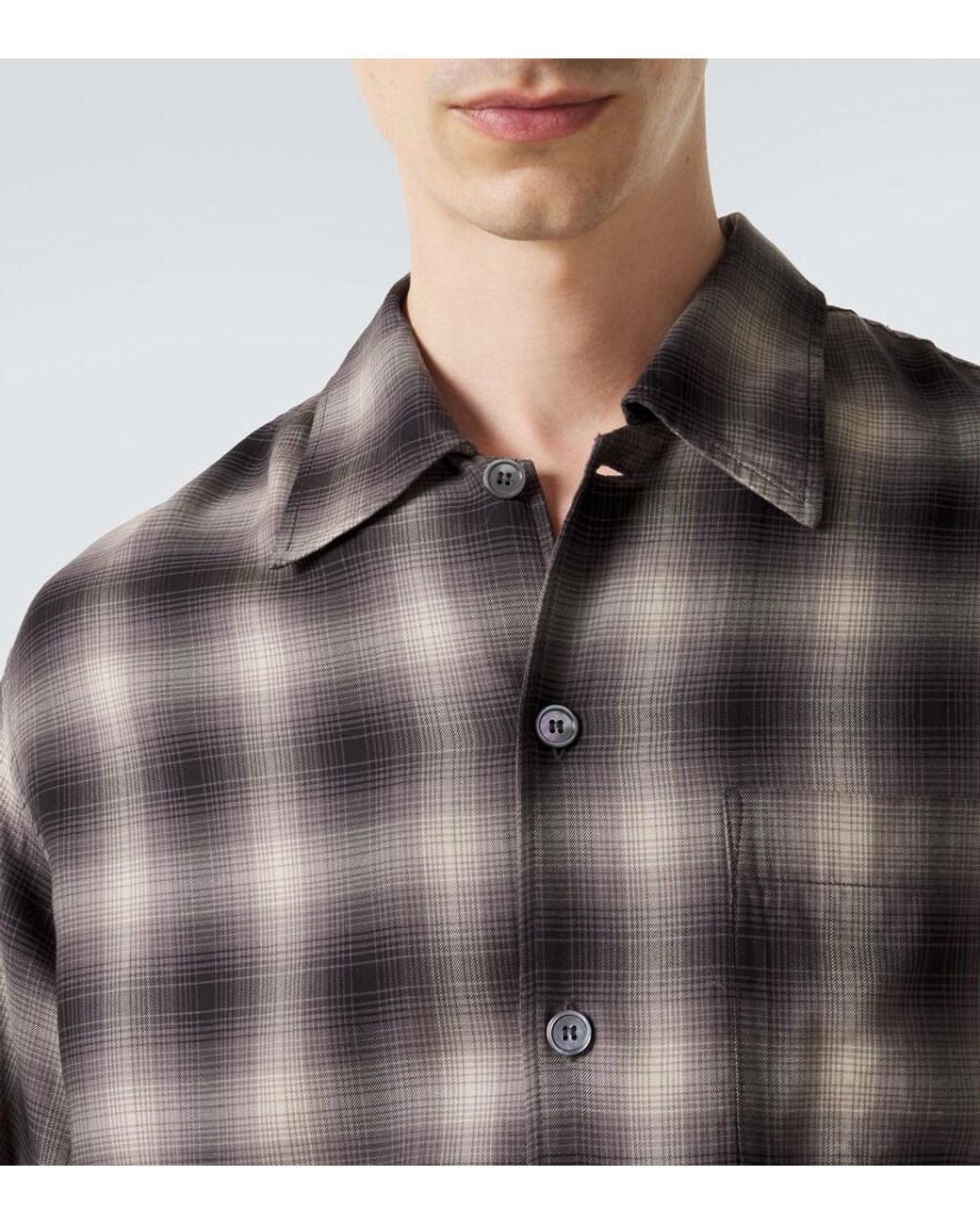 Our Legacy Brown Every Checked Tencel Flannel Shirt for men