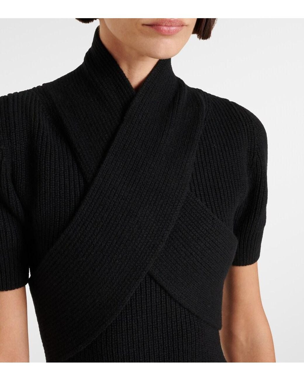 Patou Black Wool And Cashmere Dress