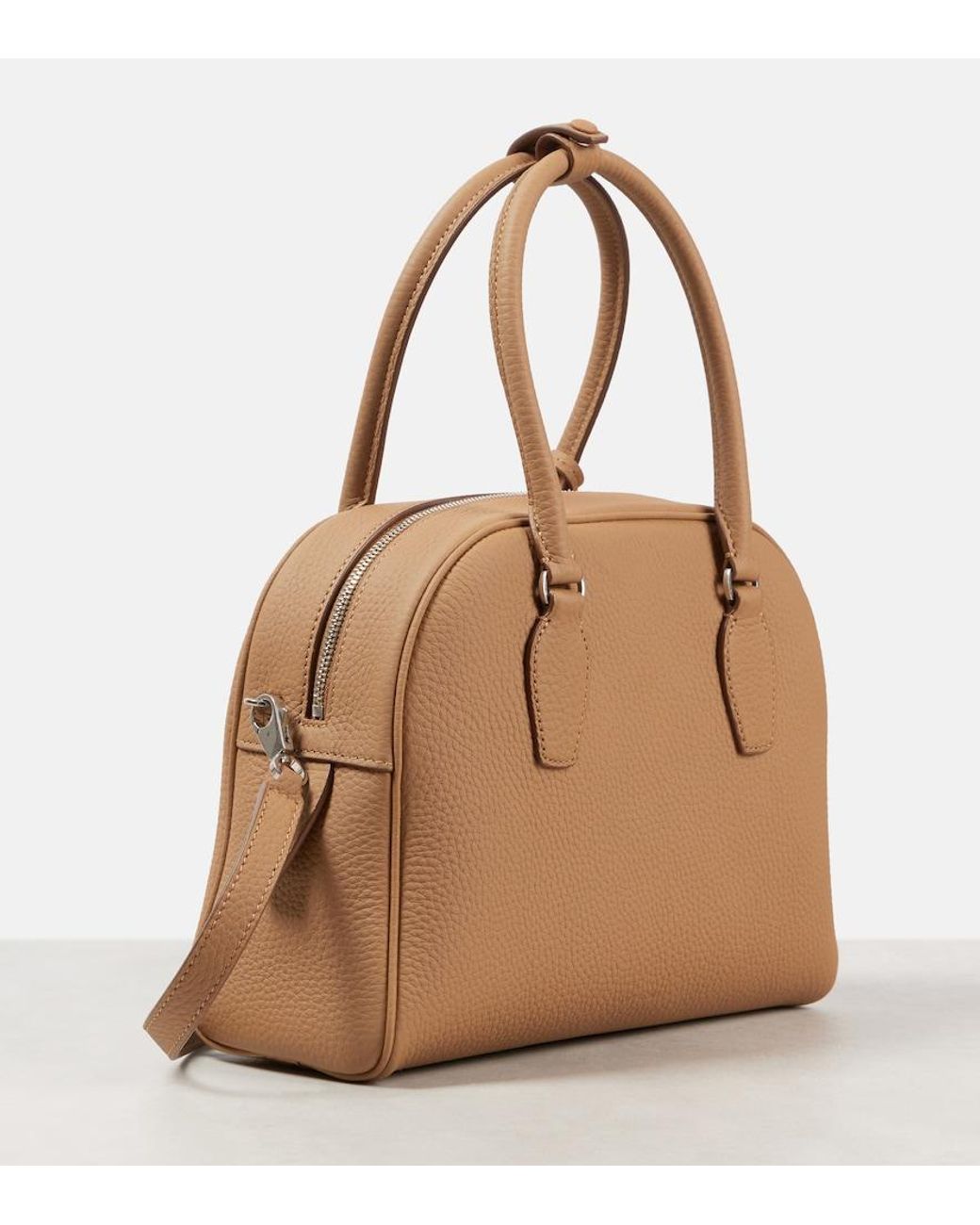 The Row Brown India 10.00 Leather Tote Bag