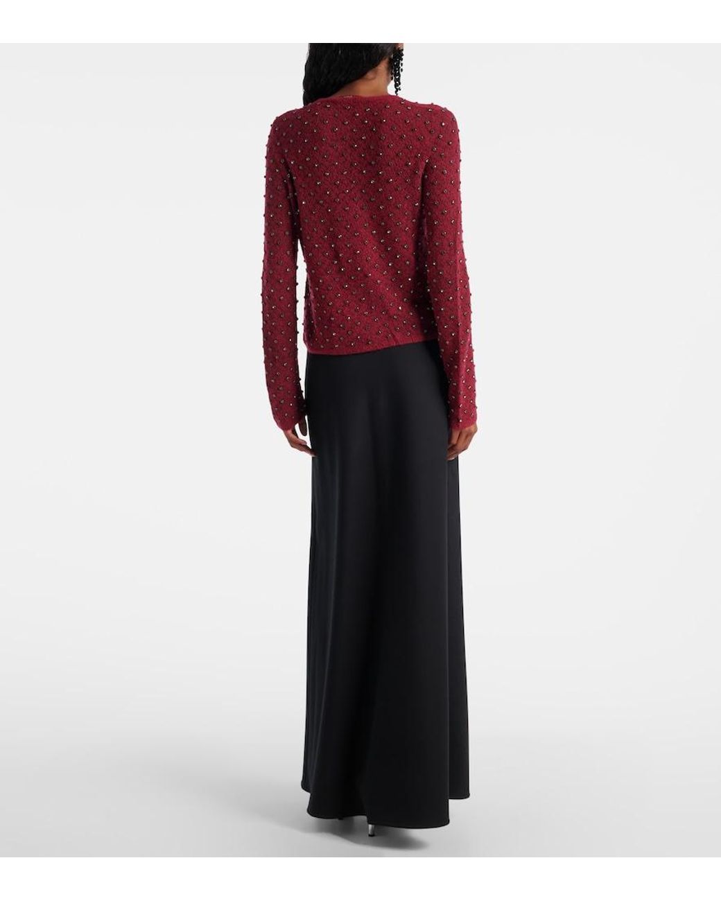 Max Mara Red Rally Mohair And Wool-Blend Sweater