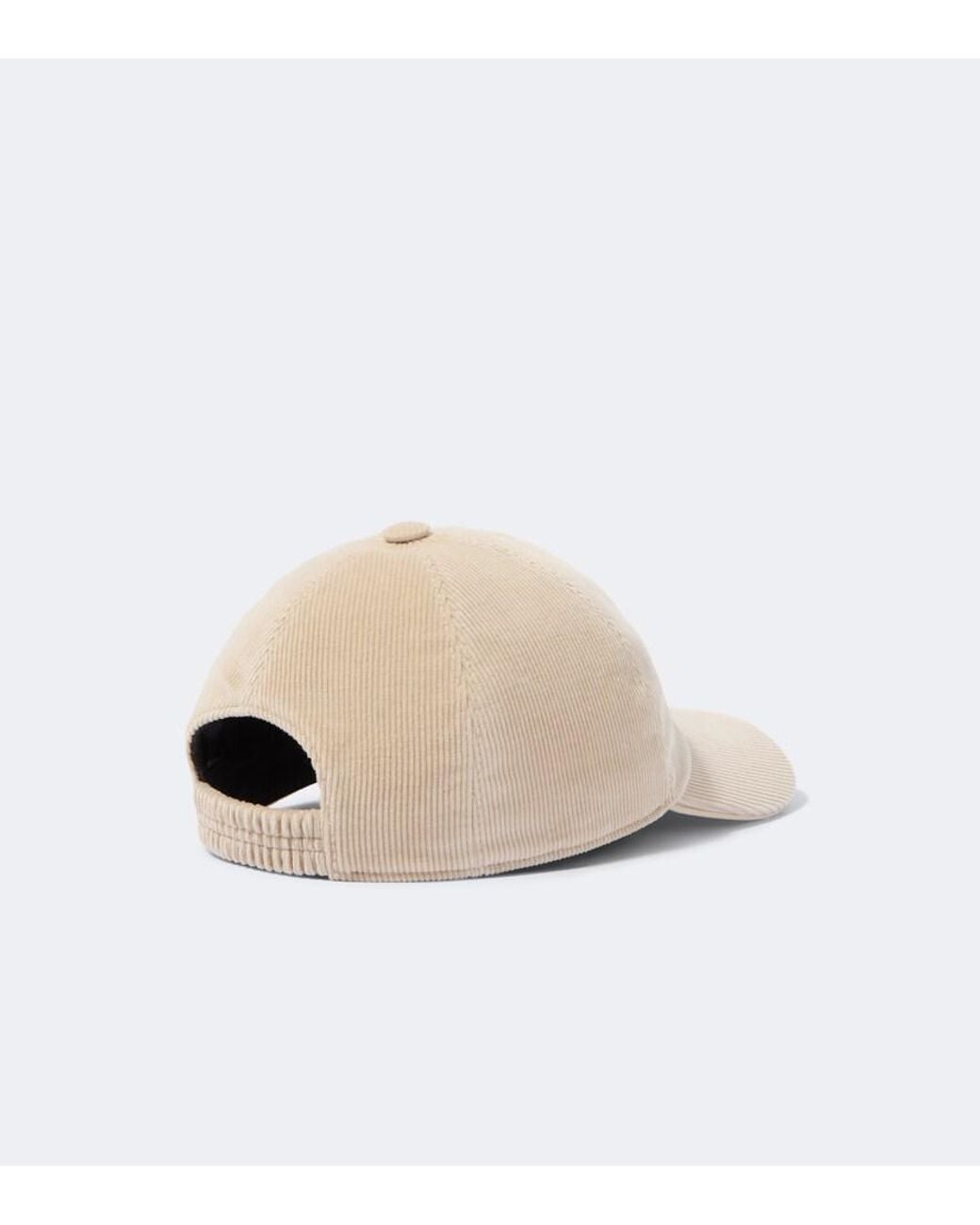 Zegna Natural Leather-Trimmed Corduroy Baseball Cap for men