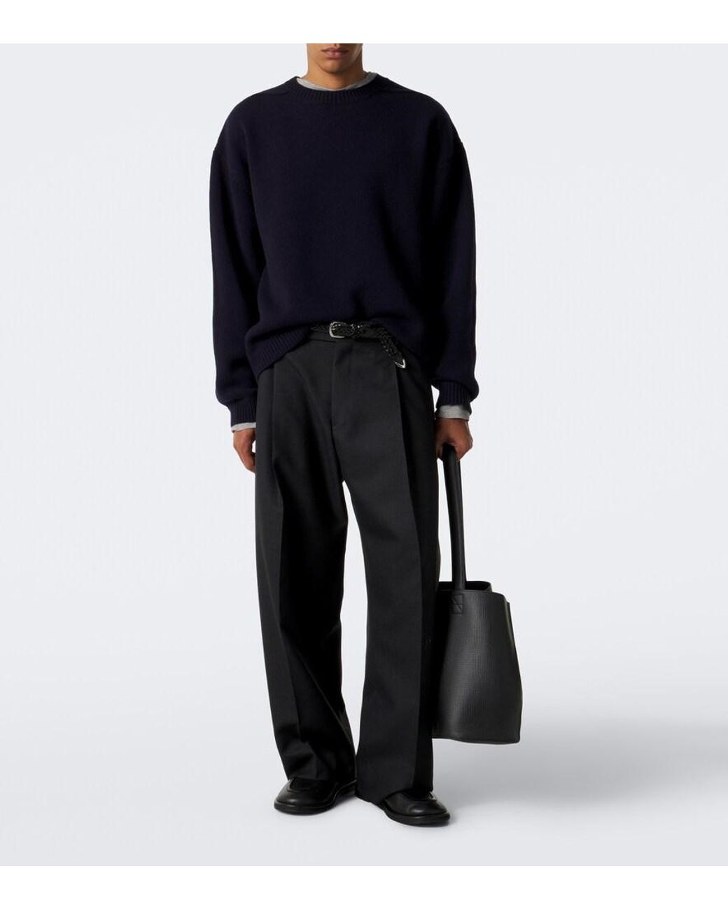 Studio Nicholson Blue Hemyl Oversized Wool Sweater for men