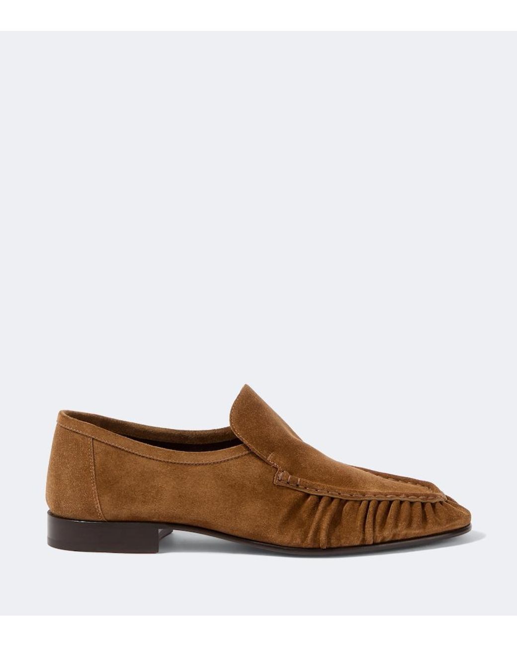 The Row Brown Soft Two Suede Loafers for men