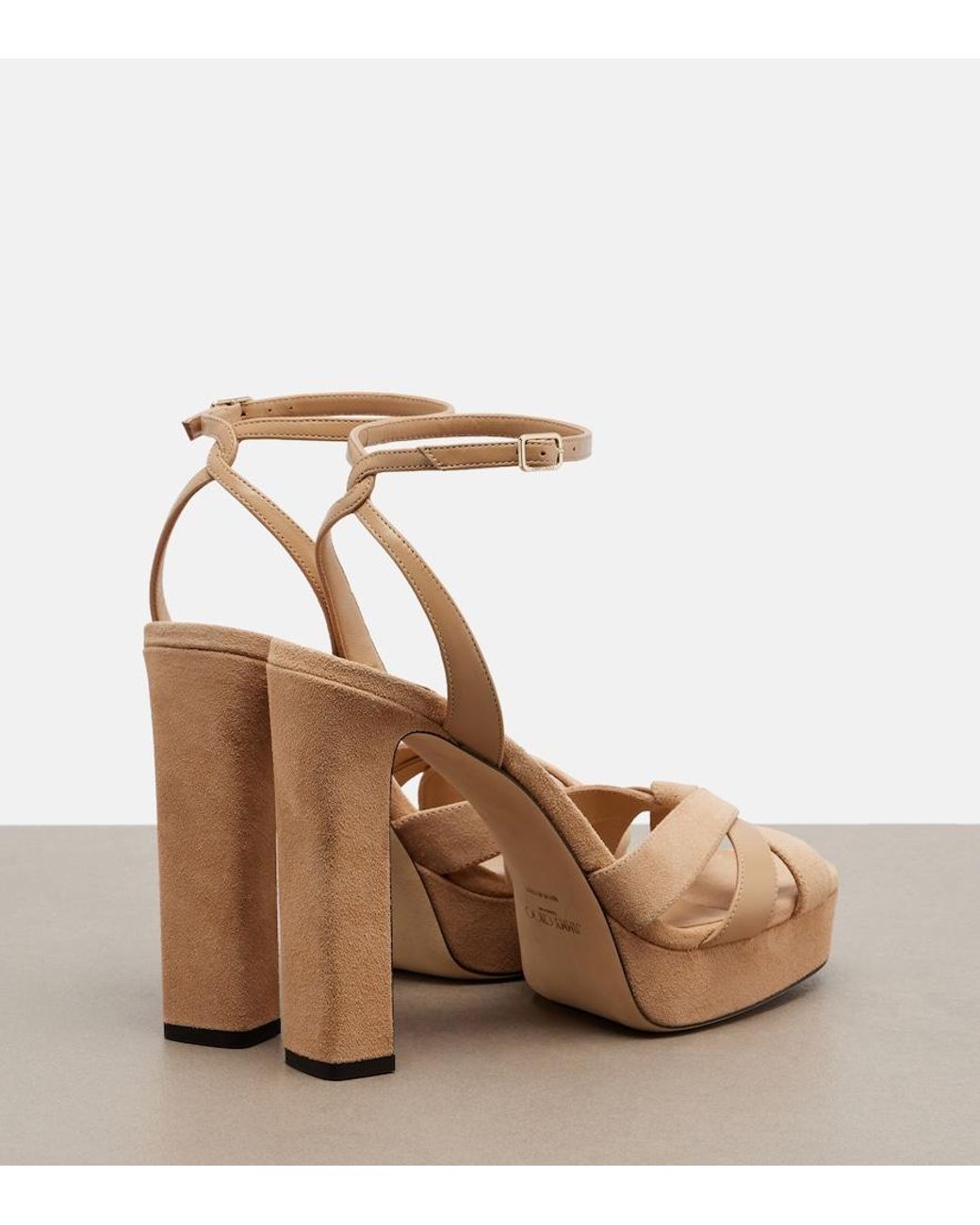 Jimmy Choo Metallic Kove Suede Platform Sandals