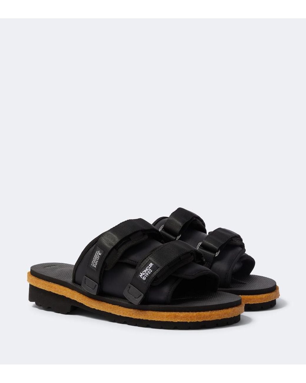 Moncler Genius Black Sliders for men