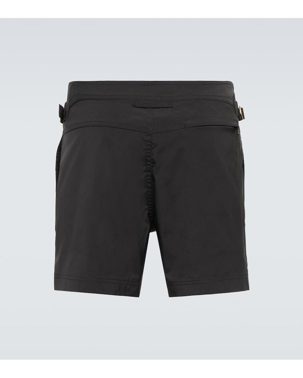 Tom Ford Black Side-Buckle Swim Trunks for men