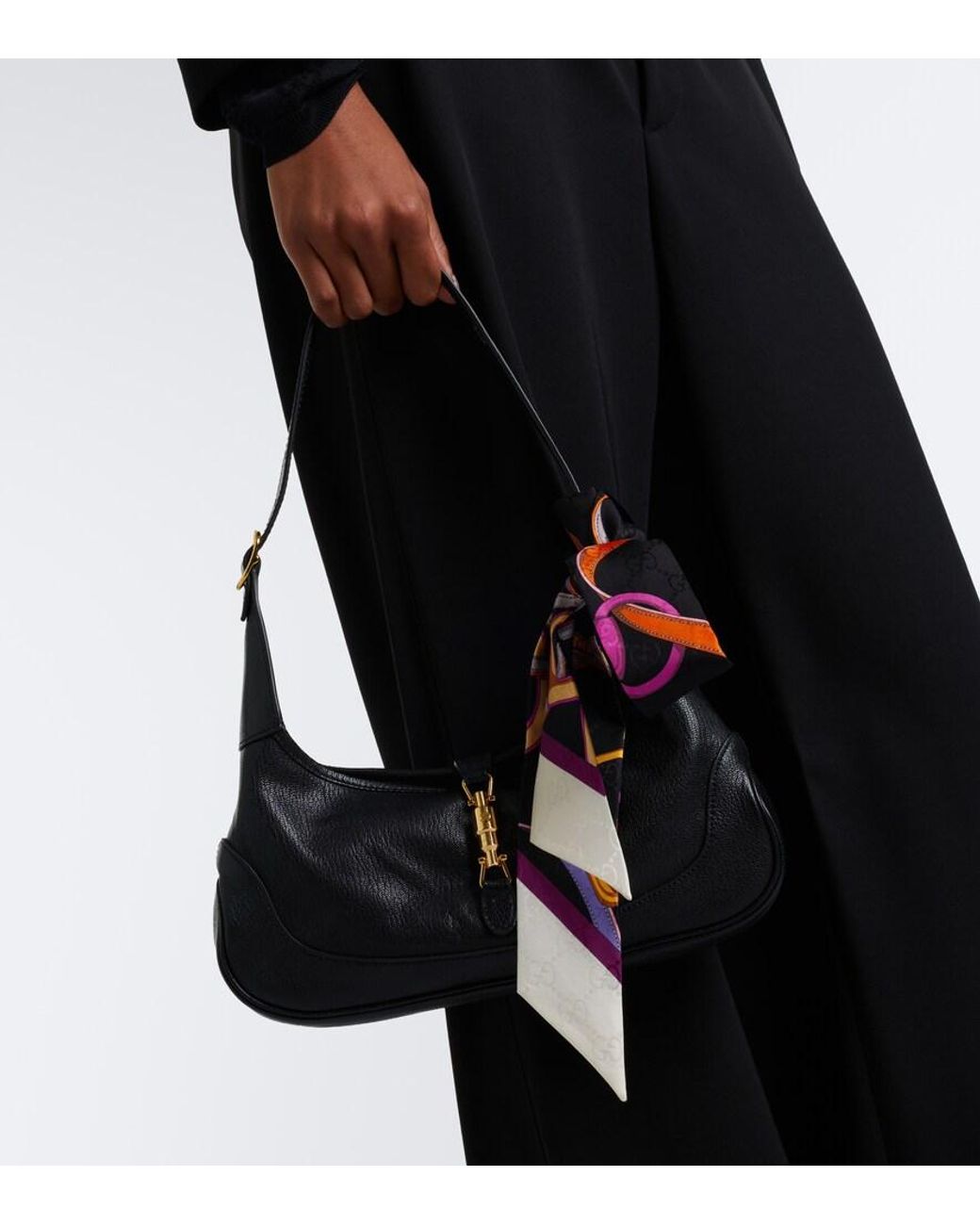 Gucci White Printed Silk Scarf