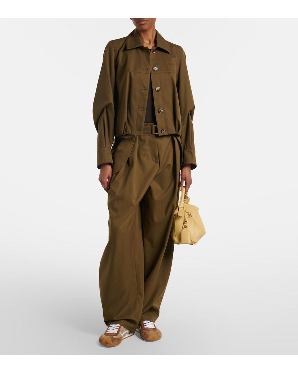 Loewe Brown Ballet Runner 2.0 Suede-Trimmed Sneakers