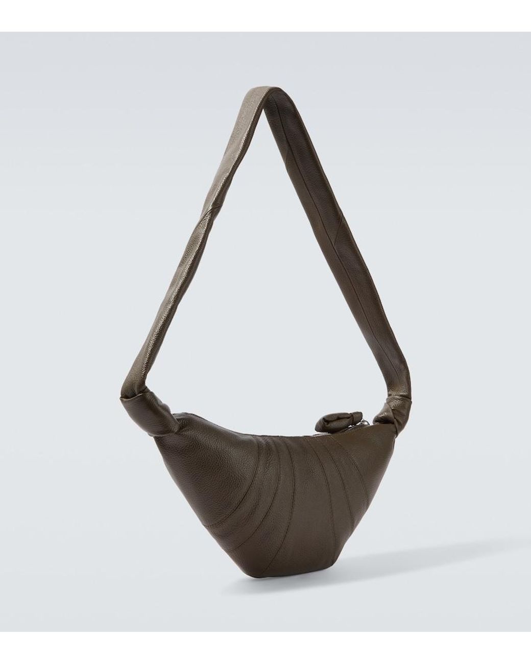 Lemaire Metallic Croissant Small Leather Shoulder Bag for men
