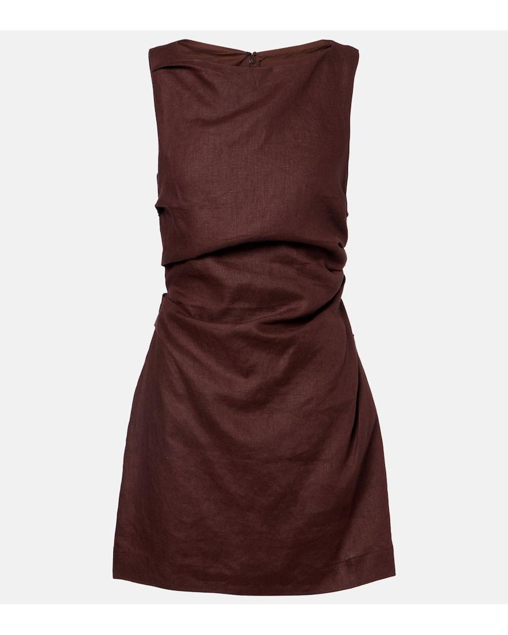 Faithfull The Brand Purple Aloisa Linen Minidress