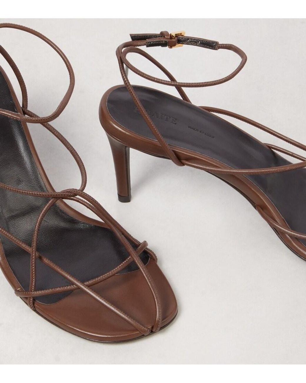 Khaite Metallic Loulou 75 Leather Sandals