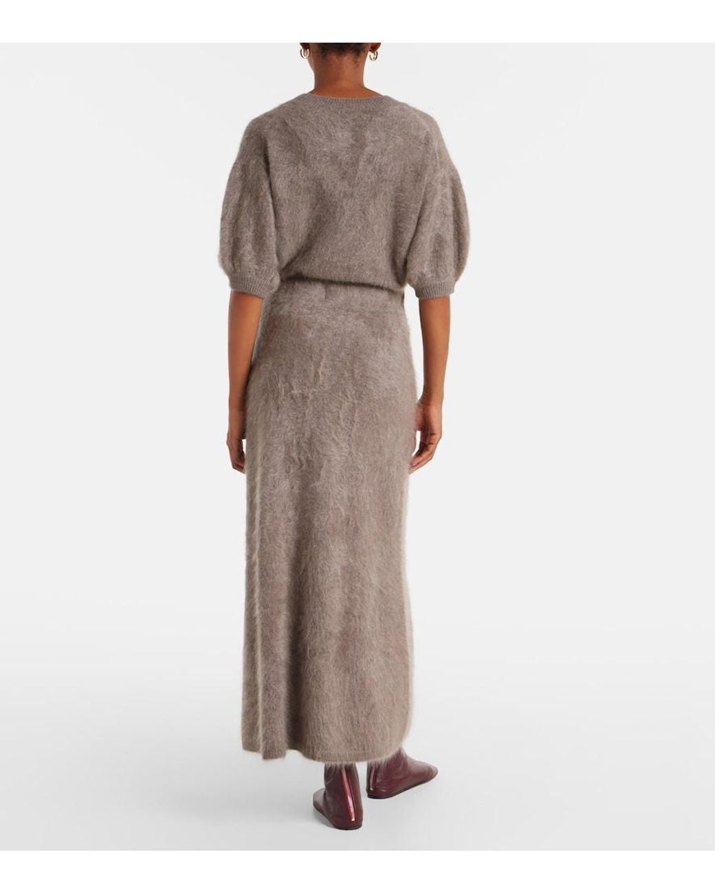 Lisa Yang Brown Asta Cashmere Maxi Skirt