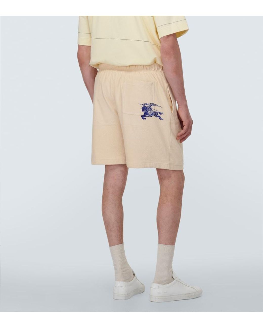 Burberry Natural Logo Cotton Shorts for men