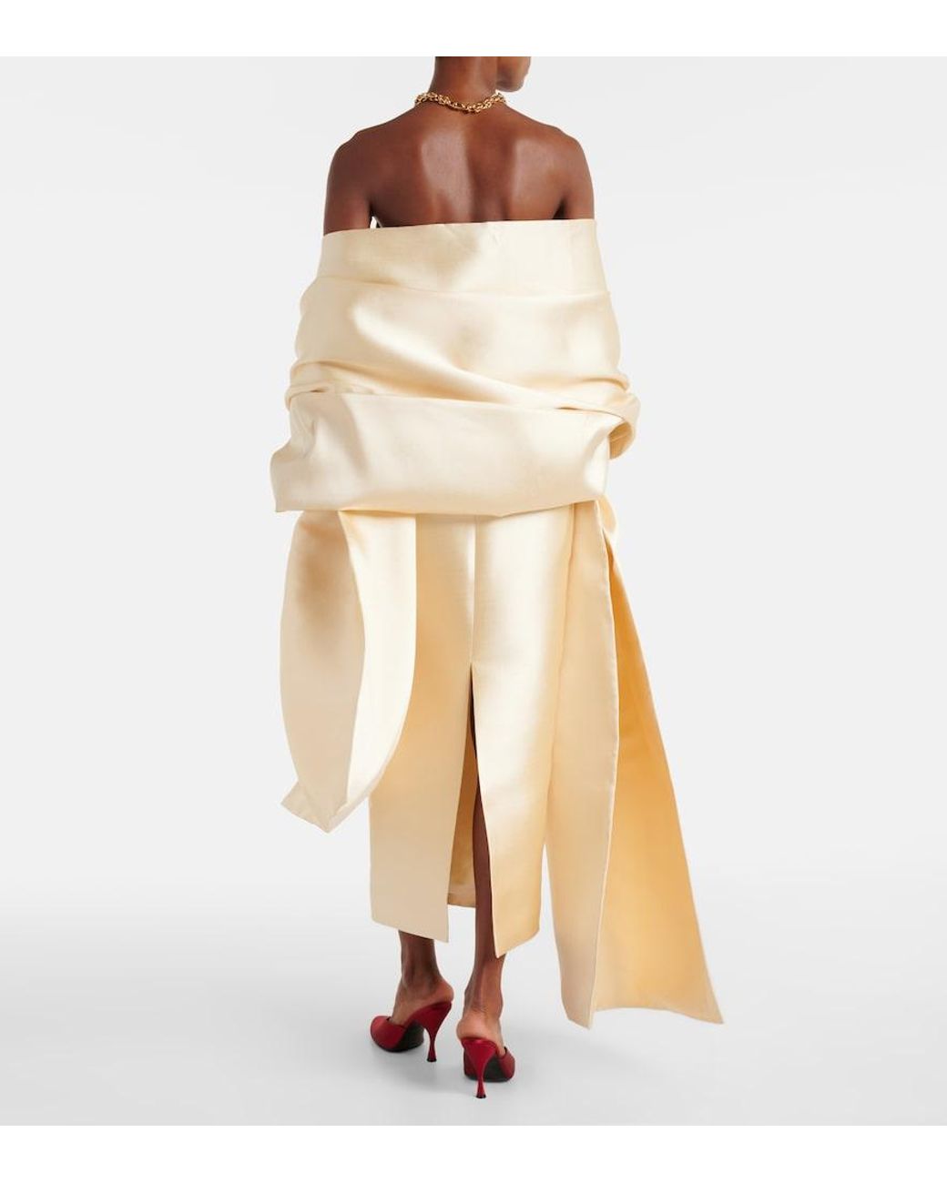 Solace London Natural Renee Caped Gown