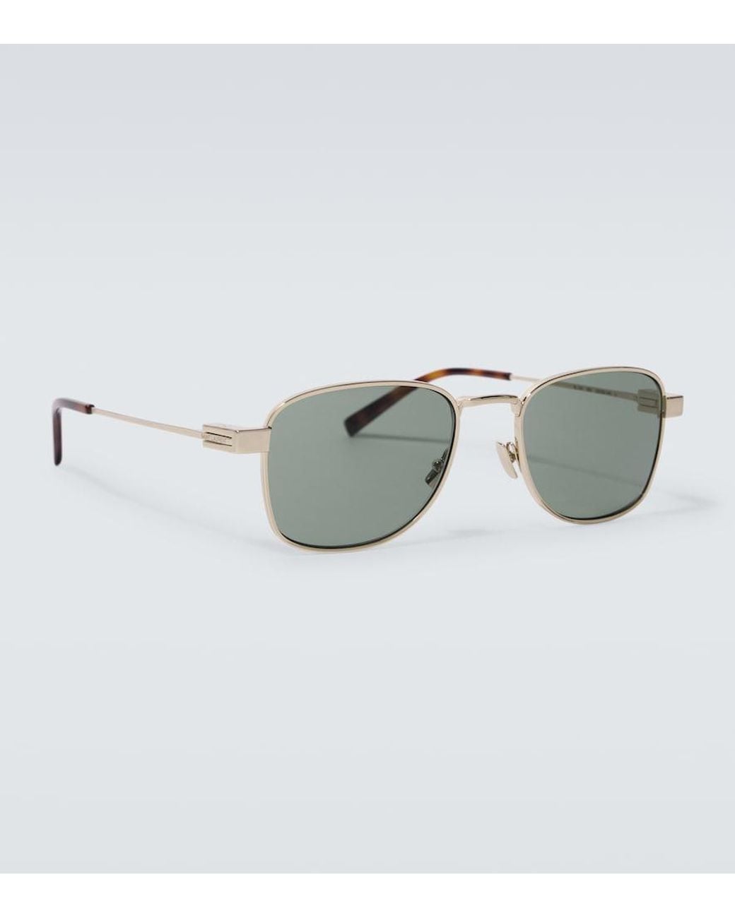 Saint Laurent Gray Hyper Rimlock Rectangular Sunglasses for men
