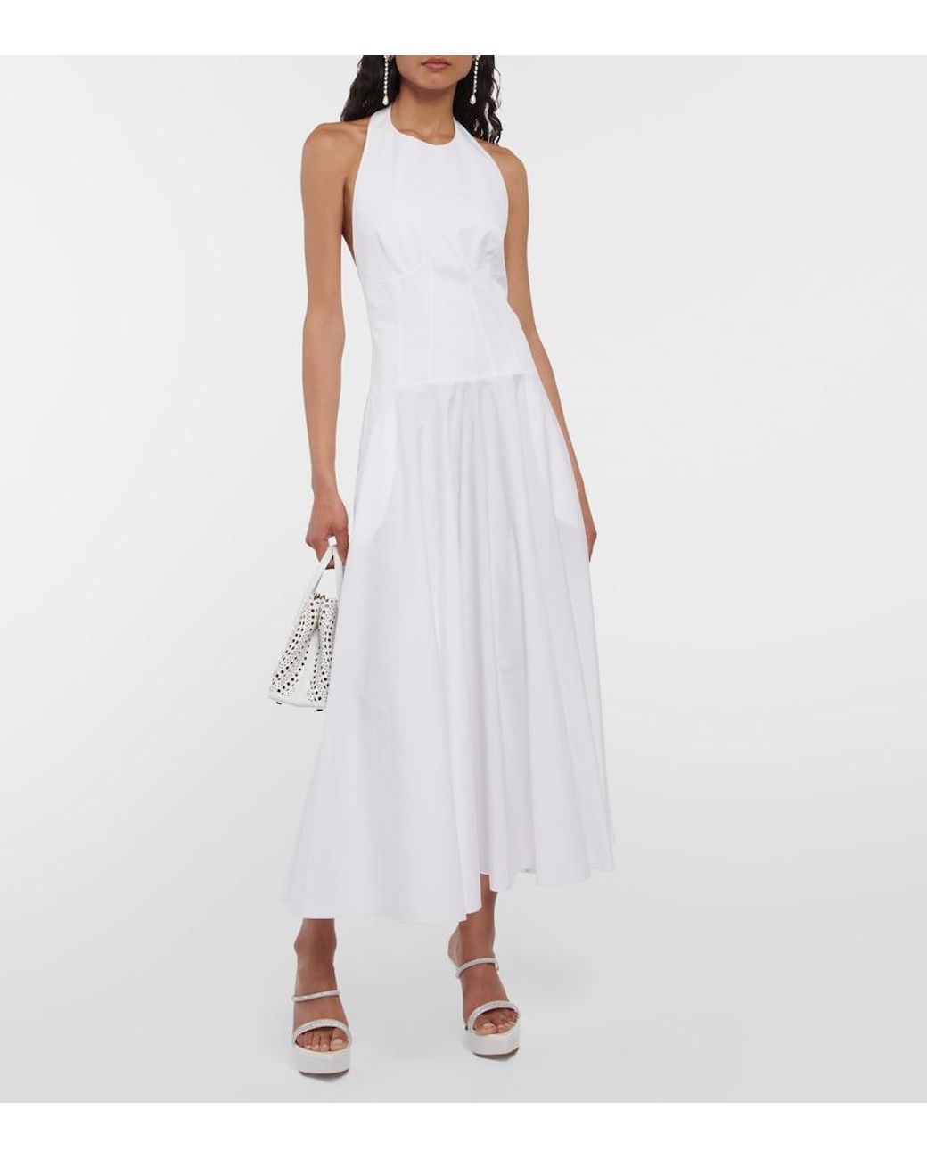 Gianvito Rossi White Cannes Leather Platform Sandals