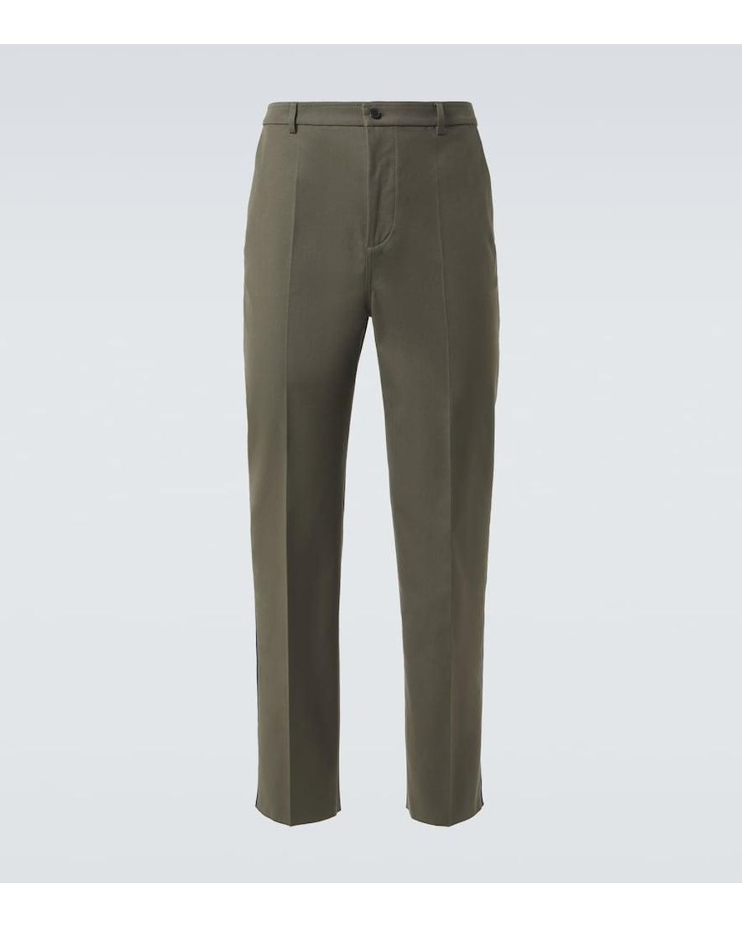 Valentino Garavani Green Cotton Straight Pants for men