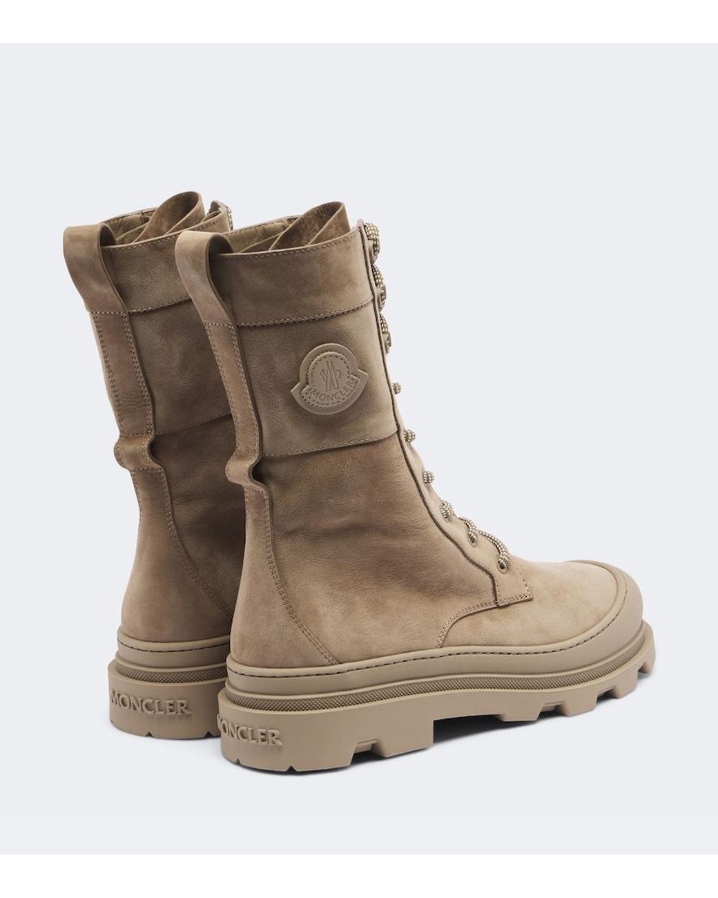 Moncler Natural Vera Leather Ankle Boots
