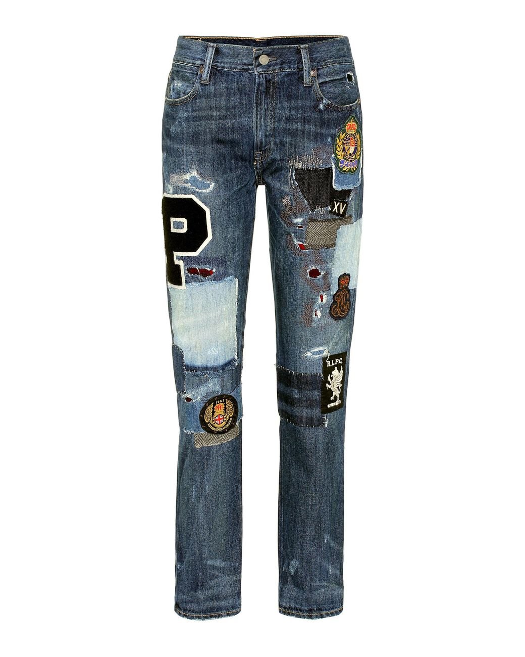 Polo Ralph Lauren Patchwork Jeans in Blue | Lyst