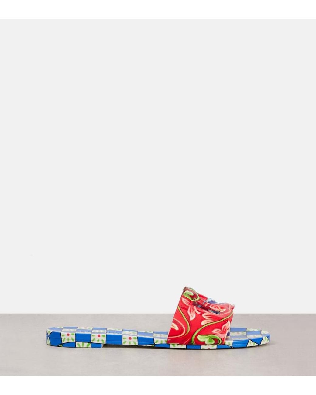 Dolce & Gabbana Red Rubber Slides