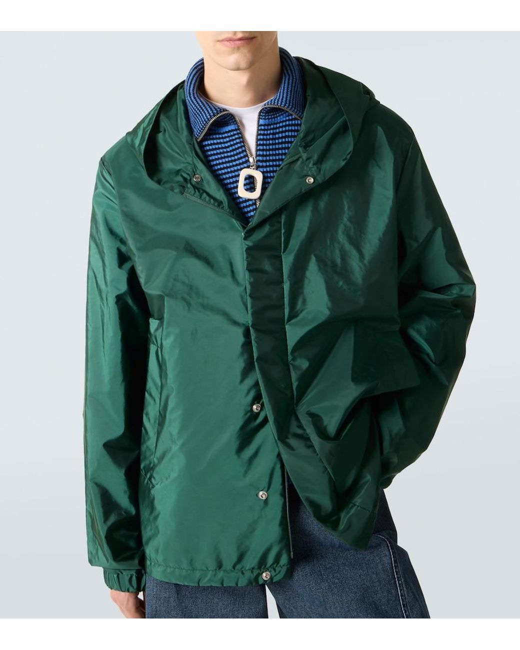 Moncler Green Hooded Jacket for men