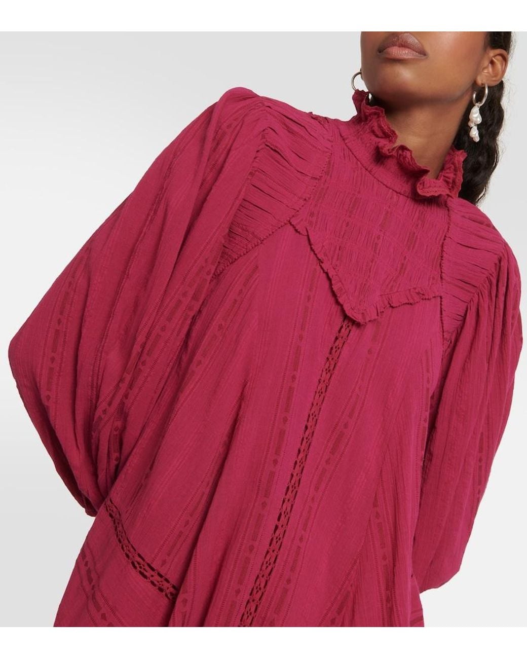 Isabel Marant Pink Isma Cotton-Blend Minidress