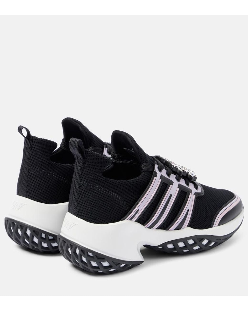 Roger Vivier Black Viv Run Mesh Sneakers