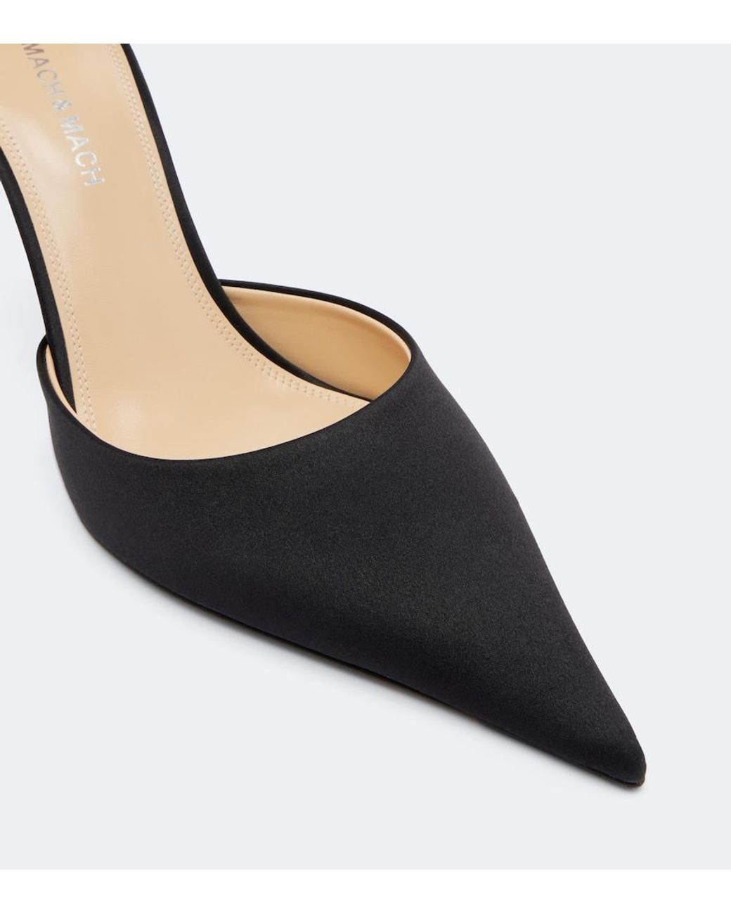 Mach & Mach Metallic She's A Lady Embellished Satin Pumps