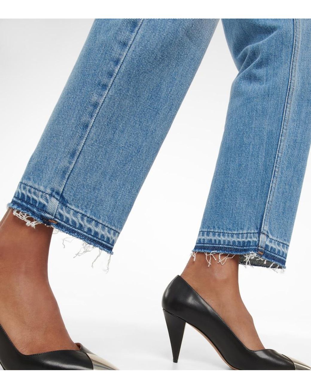 Isabel Marant Blue Belden High-rise Slim-fit Pants