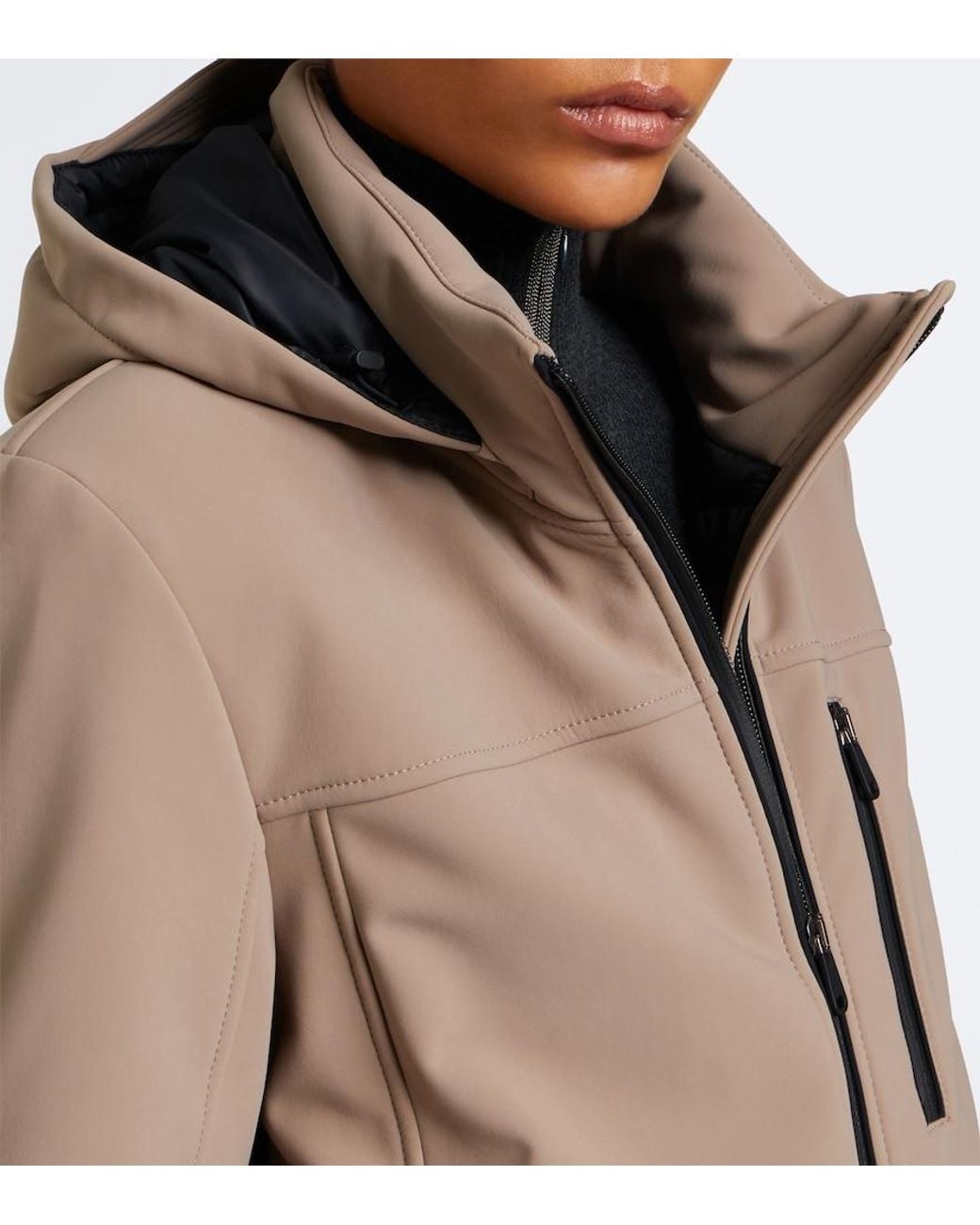 Brunello Cucinelli Brown Hooded Padded Ski Jacket