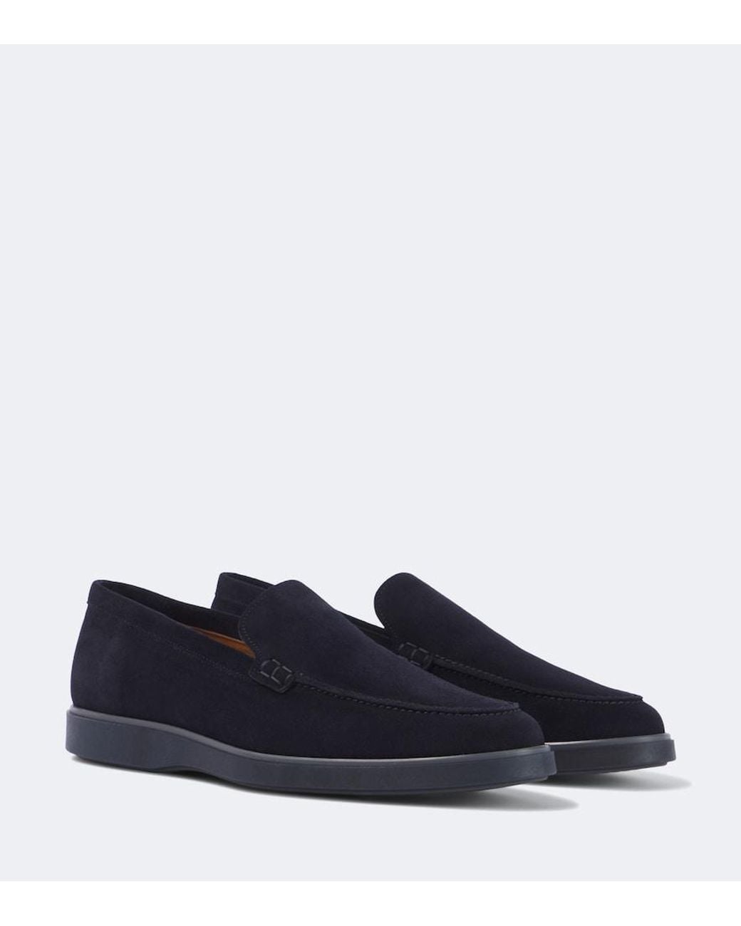 Magnanni Shoes Blue Coroa Suede Loafers for men