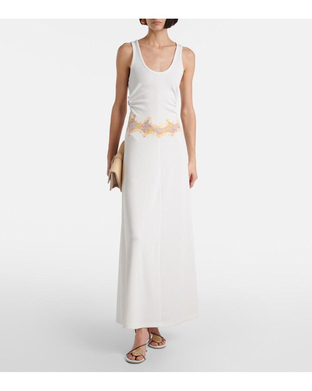 Christopher Esber White Doma 70 Embellished Leather Sandals