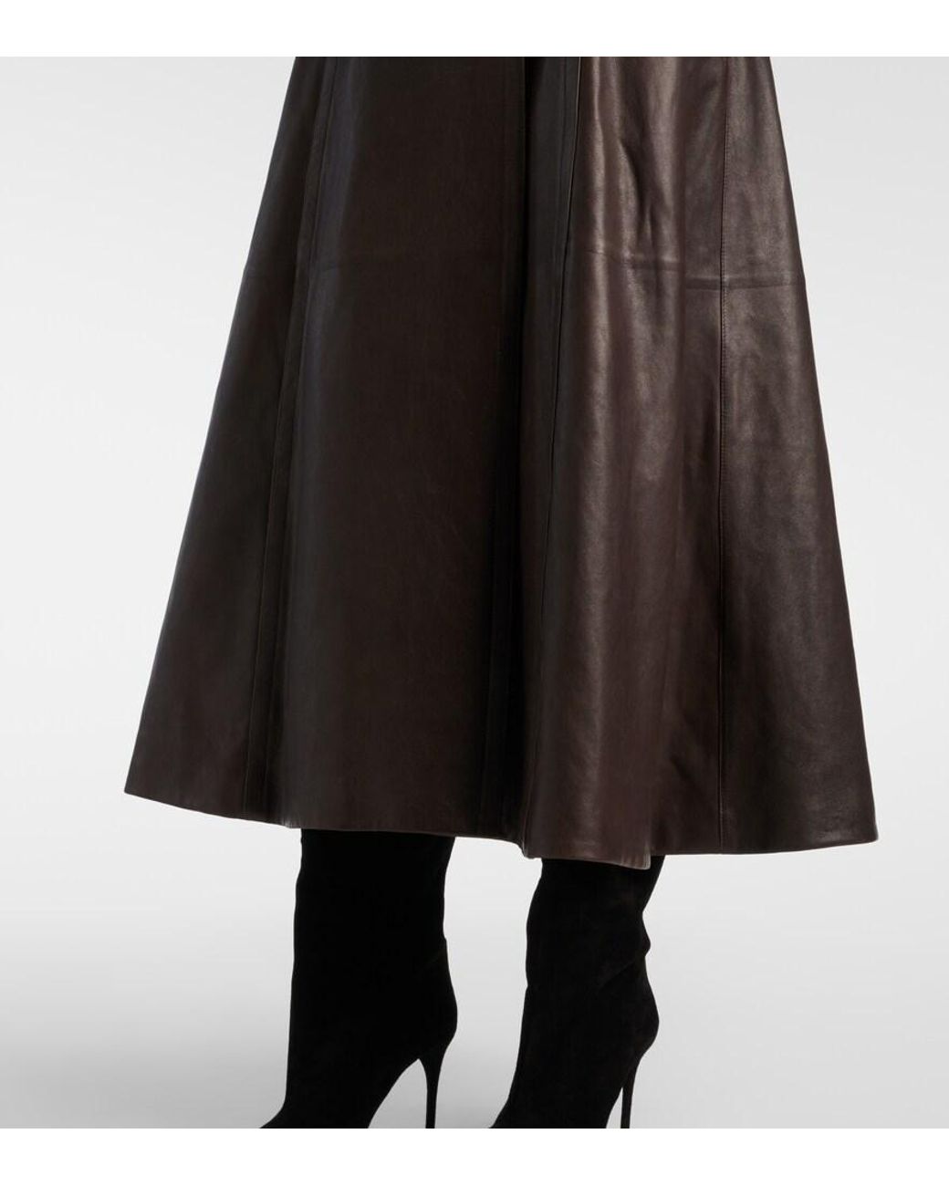 Alaïa Brown Leather Coat