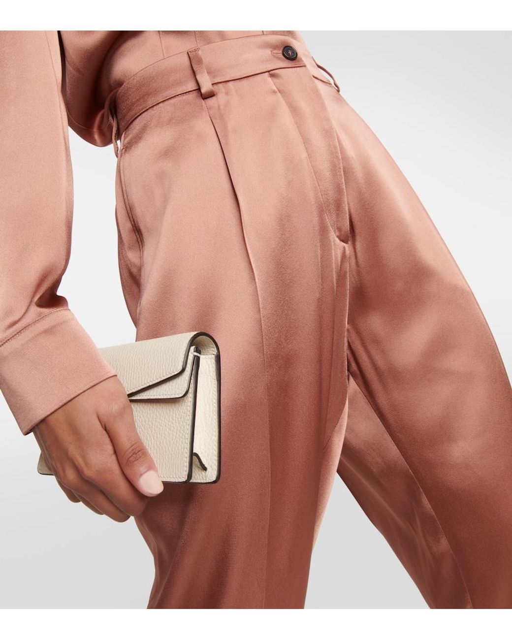 Tom Ford Red High-rise Straight Pants