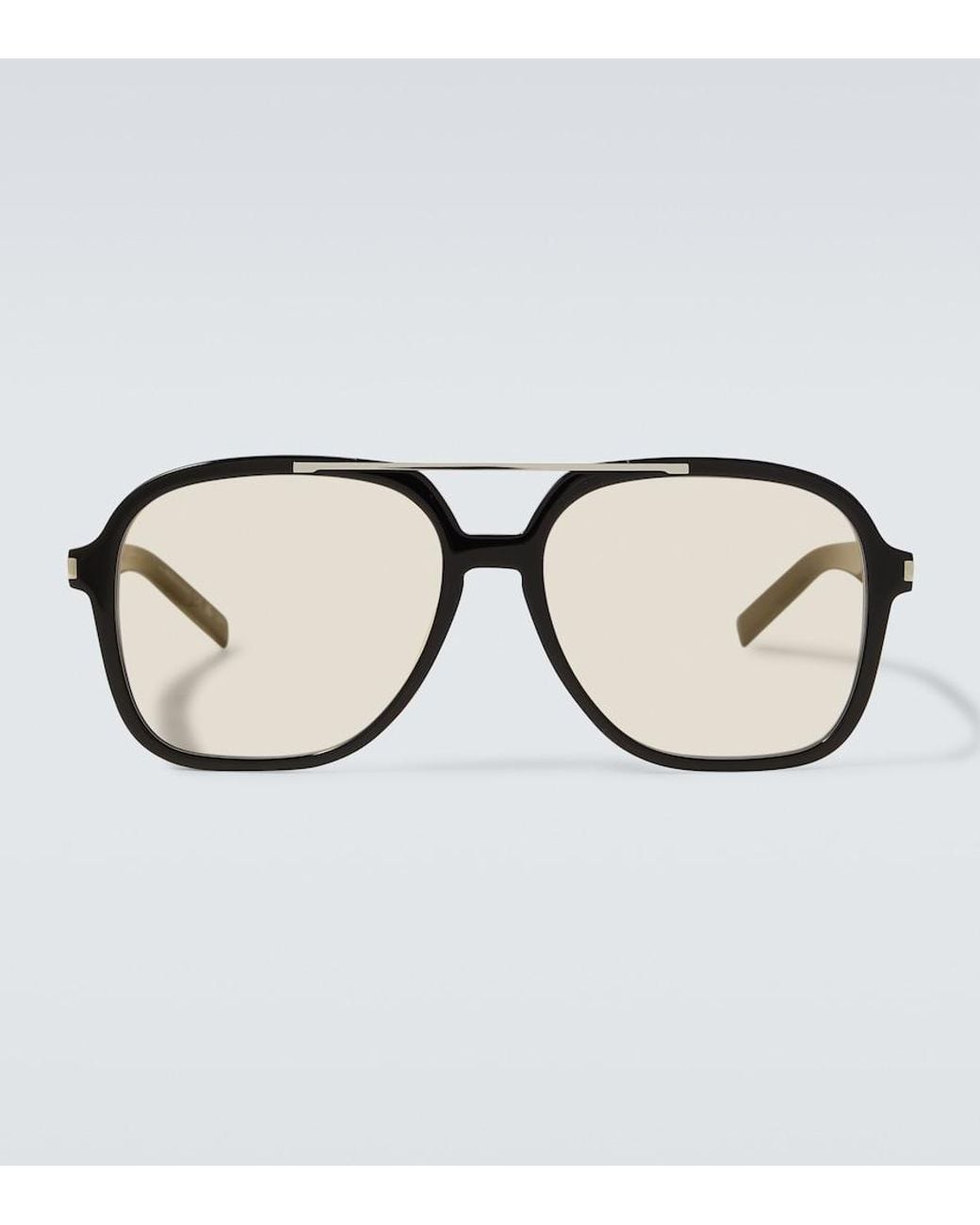 Saint Laurent Sl 545 Aviator Glasses in Brown for Men | Lyst