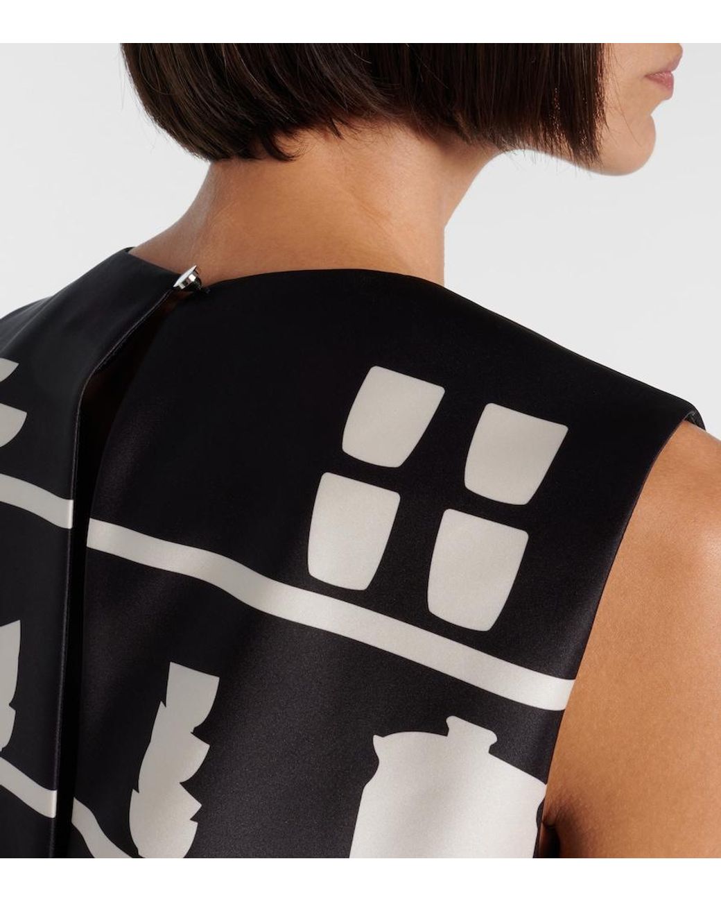 J.W. Anderson Black Mini Shift Printed Minidress