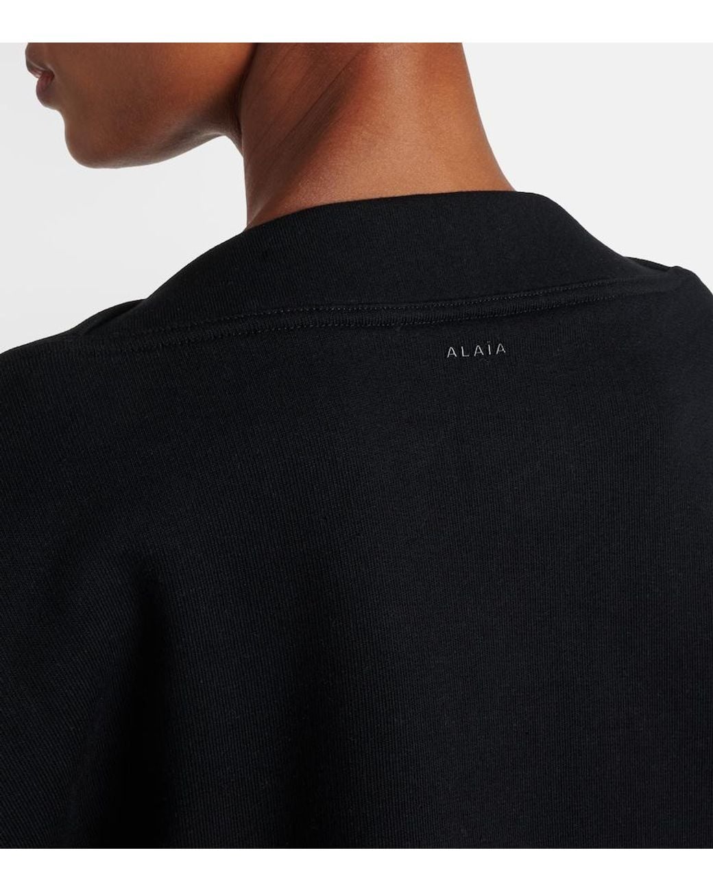 Alaïa Black Cotton Jersey Sweatshirt