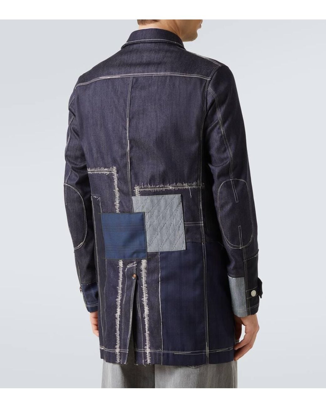 Junya Watanabe Blue X Levi's Patchwork Jacket for men