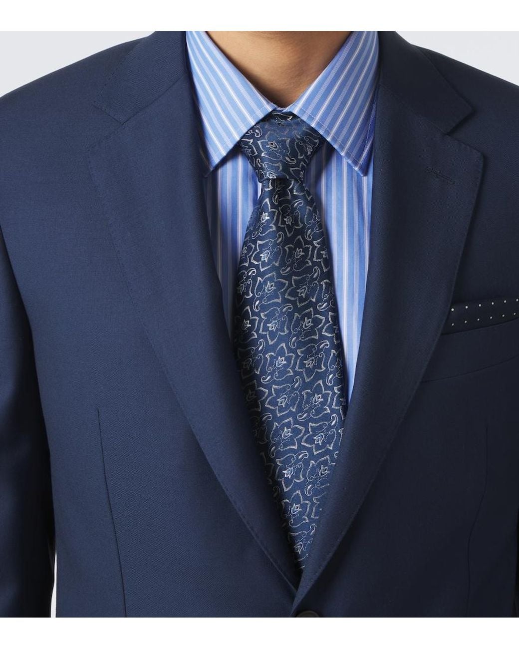 Charvet Blue Silk Jacquard Tie for men