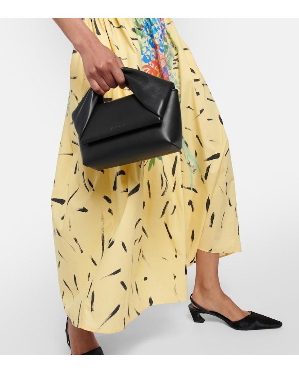 Christopher Kane White Floral Cotton Midi Dress