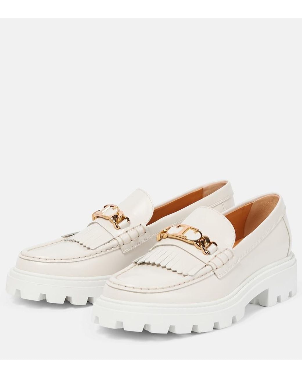 Tod's Multicolor Fringed Leather Loafers