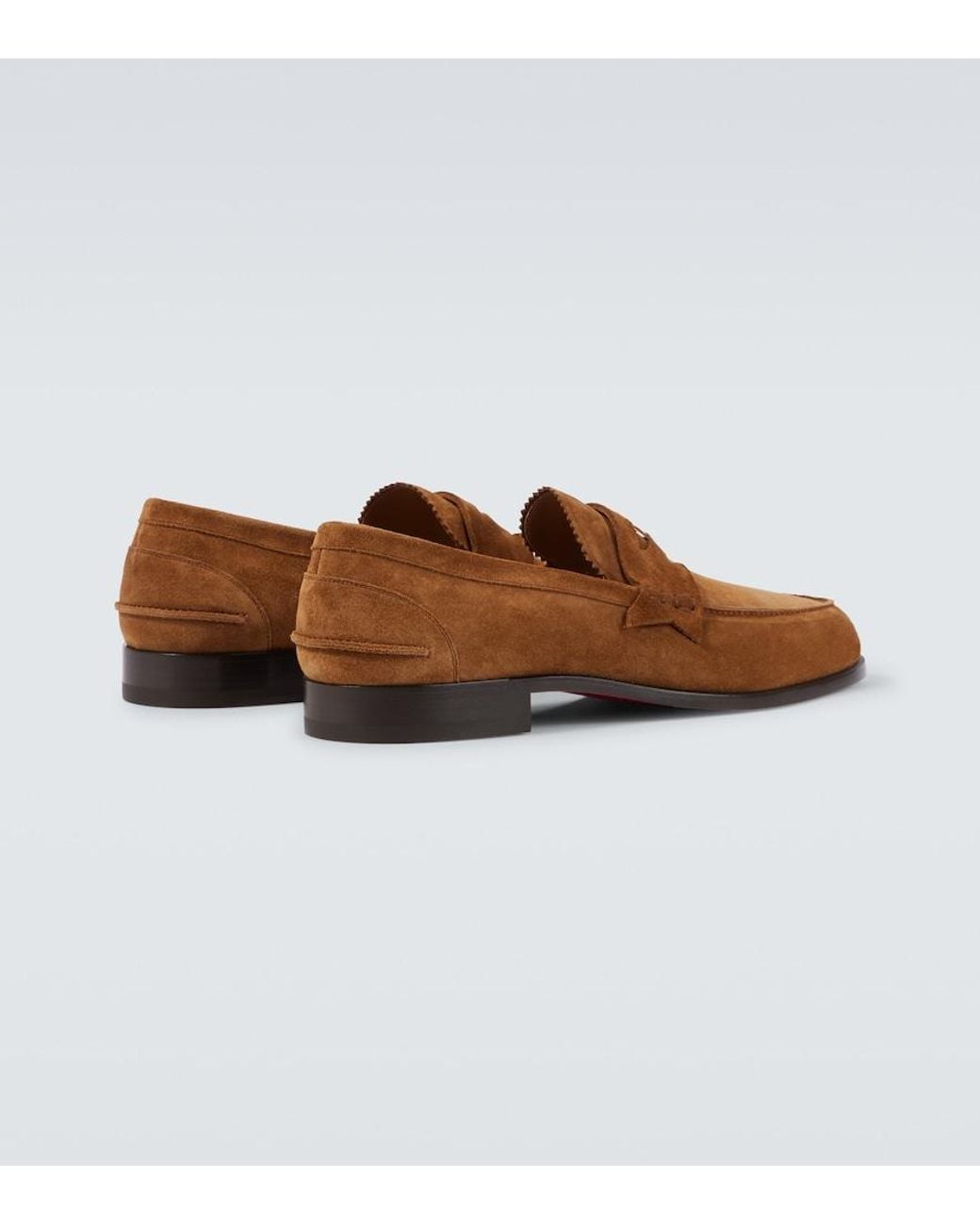 Christian Louboutin Loafers Penny Aus Veloursleder in Brown für Herren