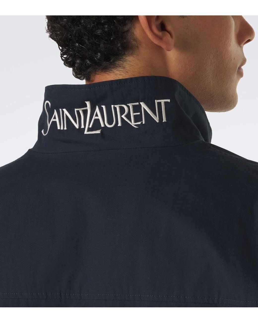 Saint Laurent Blue Reversible Cotton Jacket for men
